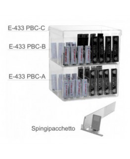 E-433 - Espositore in plexiglass trasparente da banco porta cartine - L 25 x P 30 cm.