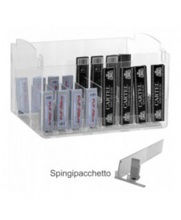 E-433 - Espositore in plexiglass trasparente da banco porta cartine - L 25 x P 30 cm.