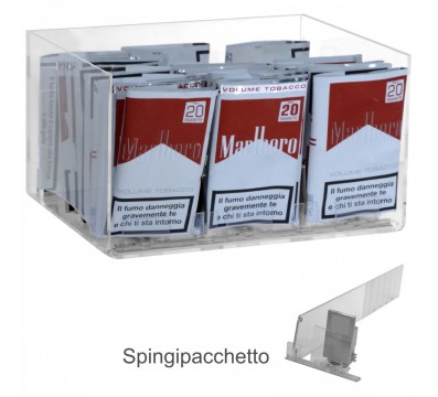 E-435 - Espositore in plexiglass trasparente da banco porta trinciato - L 25 x P 30 cm.