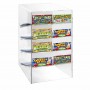 Countertop scratch and win display in transparent plexiglass