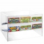 Présentoir à gratter et à gagner de comptoir en plexiglas transparent