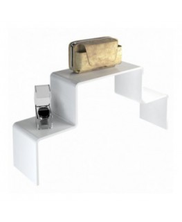 E-549 - Scaletta in plexiglass bianco - Spessore 5 mm.