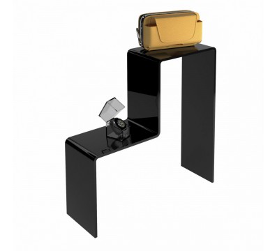 E-552 - Scaletta in plexiglass nero - Spessore 5 mm.