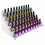 Expositor de maquillaje con panel lateral transparente