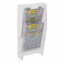 Transparante plexiglas wanddisplay voor wedbriefjes en krasloten