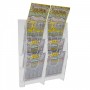 Expositor de pared de plexiglás transparente para boletos de apuestas y tarjetas rasca y gana