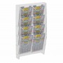 Expositor de pared de plexiglás transparente para boletos de apuestas y tarjetas rasca y gana