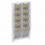 Expositor de pared de plexiglás transparente para boletos de apuestas y tarjetas rasca y gana