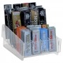 Theken-Verkaufsdisplay für Zigarettenpapierheftchen für Schnitttabak aus Plexiglass, transparent