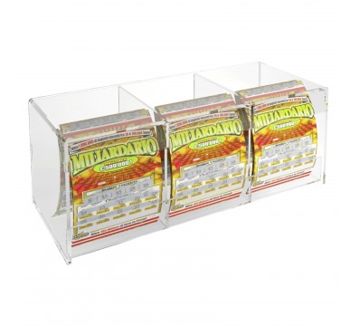 Acrylic countertop scratch and win card holder display –without locking door