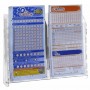 Expositor de mostrador para tarjetas en plexiglás transparente