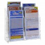 Expositor de mostrador para tarjetas en plexiglás transparente