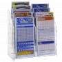 Expositor de mostrador para tarjetas en plexiglás transparente