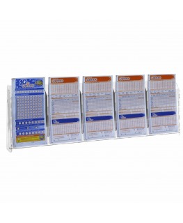 E-474 - Espositore schedine da banco in plexiglass trasparente