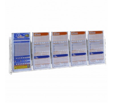 Clear acrylic countertop playslip display