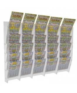 E-477 - Espositore schedine e gratta e vinci da parete in plexiglass trasparente