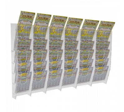 E-478 - Espositore schedine e gratta e vinci da parete in plexiglass trasparente