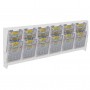 Expositor de pared de plexiglás transparente para boletos de apuestas y tarjetas rasca y gana