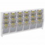 Expositor de pared de plexiglás transparente para boletos de apuestas y tarjetas rasca y gana