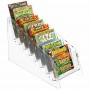 Countertop scratch and win display in transparent plexiglass