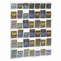 Transparent plexiglass wall-mounted display for betting slips and scratch cards