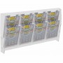 Expositor de pared de plexiglás transparente para boletos de apuestas y tarjetas rasca y gana