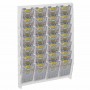 Expositor de pared de plexiglás transparente para boletos de apuestas y tarjetas rasca y gana