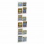 Transparent plexiglass wall-mounted display for betting slips and scratch cards