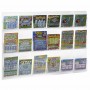 Transparent plexiglass wall-mounted display for betting slips and scratch cards