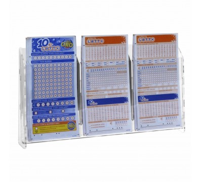 Clear acrylic countertop playslip display