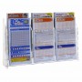 Countertop display for cards in transparent plexiglass