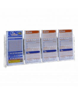 Expositor de boletos de lotería para mostrador