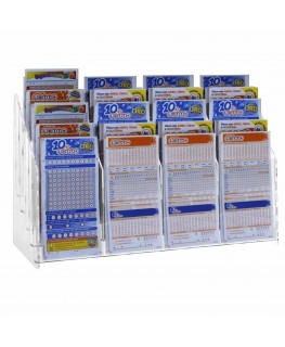 E-473 ter - Espositore schedine da banco in plexiglass trasparente