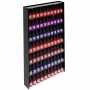 Wandmontierter Vitrine für Make-up mit schwarzer Seitenwand mit doppelter Tiefe – Breite 39 cm.