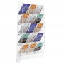 Wanddisplay für Guthabenkarten aus Plexiglas transparent säulenförmig