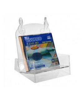 E-010 PCD - Porta CD in plexiglass trasparente con possibilità di inserire fino a 9 CD