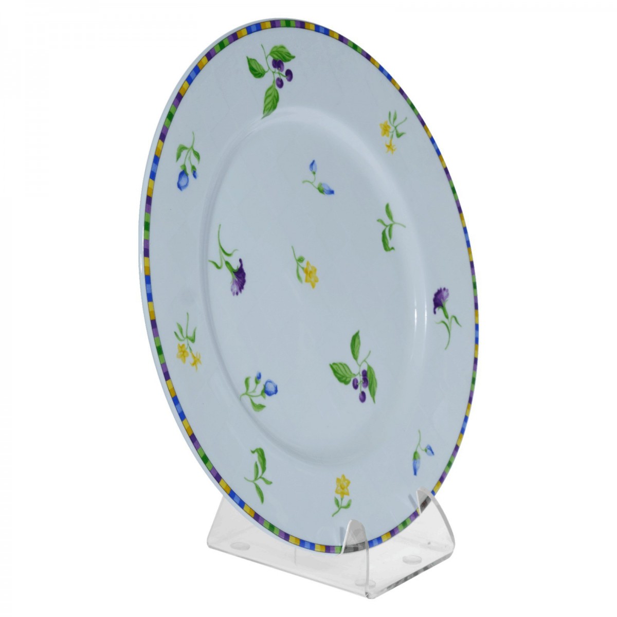 E-035 RP-B - Reggipiatto in plexiglass trasparente - Misure: 8x10,5x H11,5 cm.