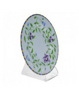 E-035 RP-C - Reggipiatto in plexiglass trasparente - Misure: 8x12x H11,5 cm.