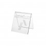 Marcadores de mesa en plexiglás transparente