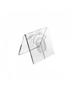 E-041 NT-C - Segnaposti in plexiglass trasparente - Misure: 8x8x H8 cm - incisione contorno