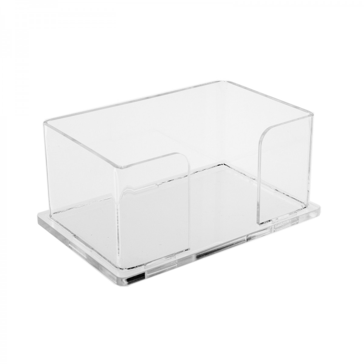 E-052 PP-C - Porta post it in plexiglass trasparente - Misure interne: 13 x 8 x H6 cm
