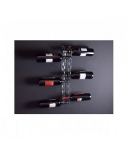 E-090 PBT-D - Portabottiglie in plexiglass trasparente per 10 bottiglie - Misure: 13 x 6 x H60 cm