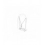 Porta collana in plexiglass trasparente da banco - Misure: 16 x 5 x H20 cm