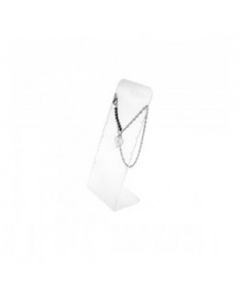 E-091 PC-C - Porta collana in plexiglass trasparente da banco - Misure: 14x10x H34 cm