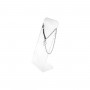 Porta collana in plexiglass trasparente da banco - Misure: 14x10x H34 cm