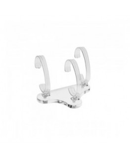 E-162 EPO-B - Portaorologi in plexiglass trasparente a 5 postazioni - Misure: 23x8x H15-17-19 cm