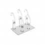 Portaorologi in plexiglass trasparente e bianco a 5 postazioni - Misure: 19x12x H13-15-14 cm