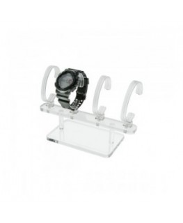 E-166 EPO - Portaorologi in plexiglass trasparente a 4 postazioni - Misure: 22x9x H14 cm