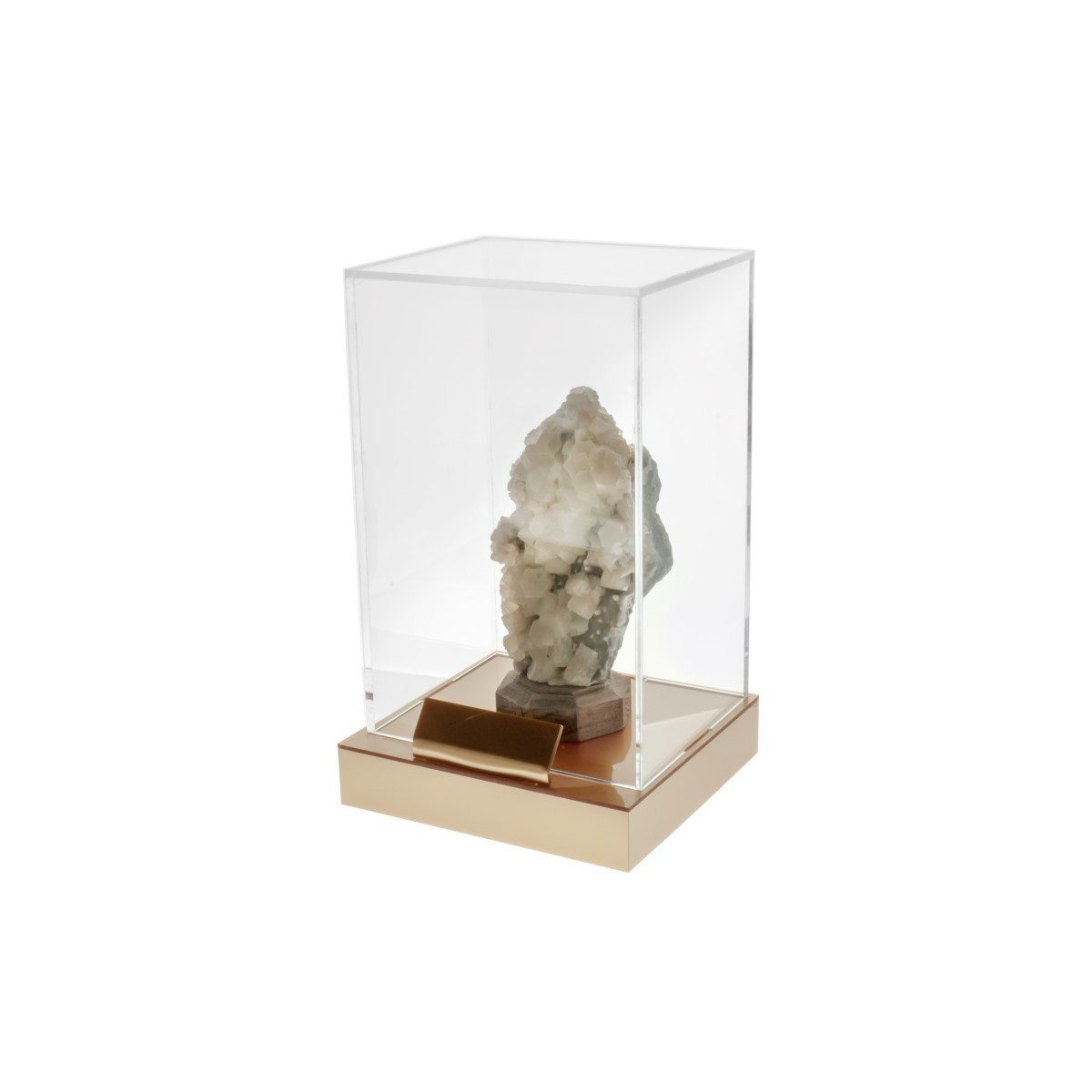 E-190 TEC - Teca in plexiglass trasparente e base colorata - Misure interne: 19x16x H30