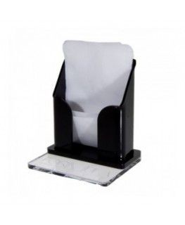 E-243 POT-B - Porta tovaglioli plexiglass trasparente e colorato - Misure: 9 x 3 x H10 cm